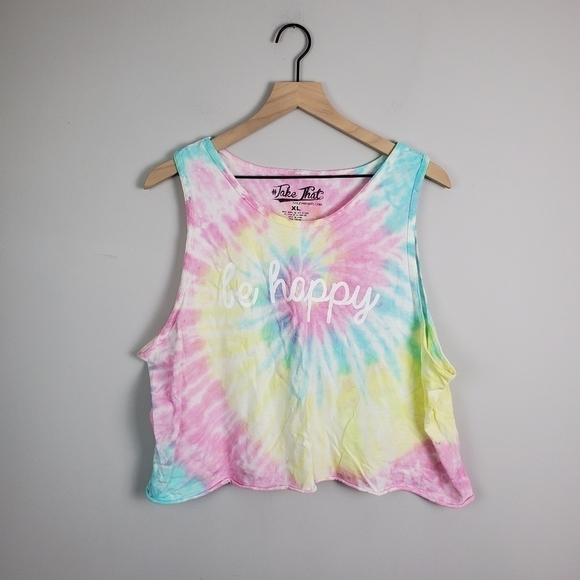Bailey Apparel Be Happy Tie Dye Tank Top XL - Picture 2 of 5
